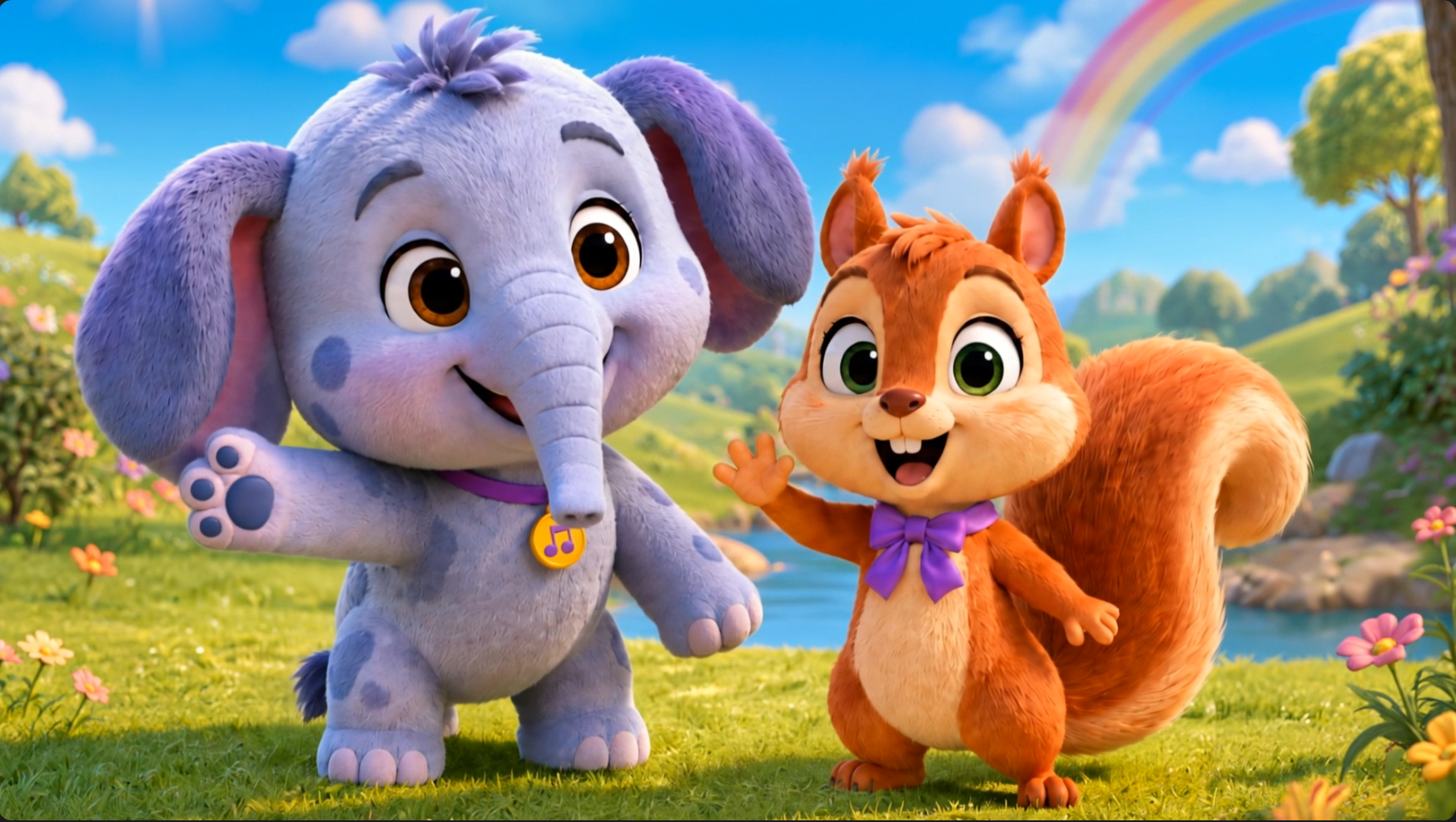 Rumpufuff and Sammy having fun together